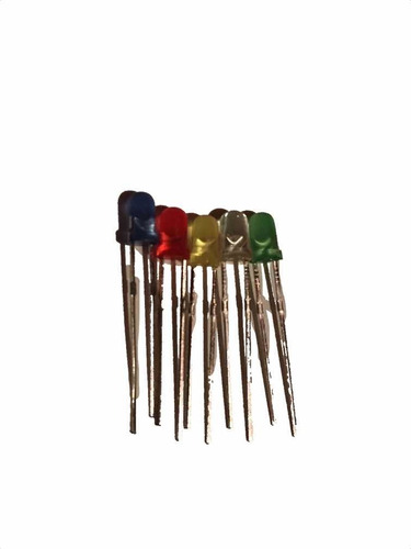 Led 3mm Pack 250 Unidades 5 Colores Elegibles