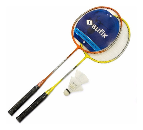 Set Badminton Sufix/sixzero: 2 Raquetas + 2 Plumas + Funda