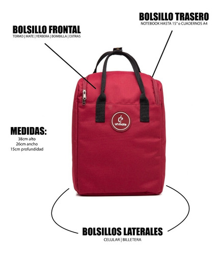Mochila Matera Para Notebook - Bordo