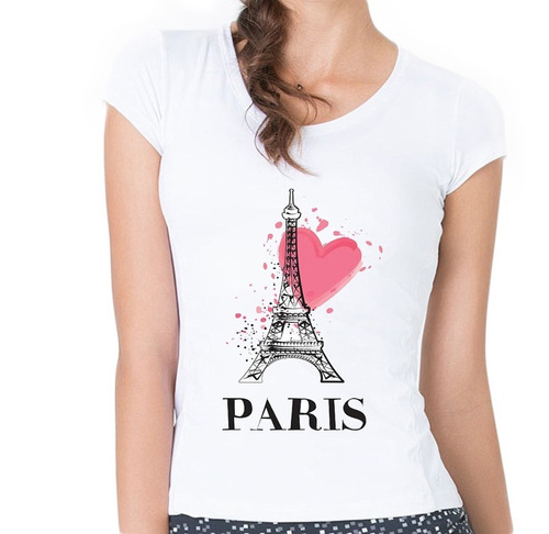 Remera París Corazón Mujer