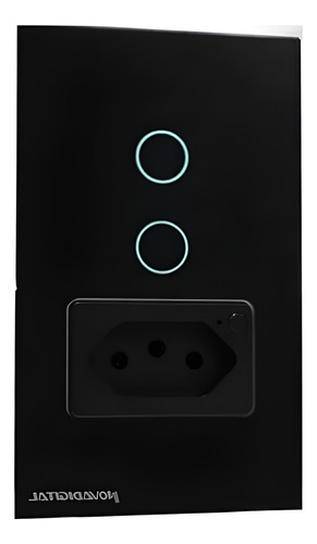 Interruptor 4x2 Zigbee 2 Botões Com Tomada Touch Novadigital