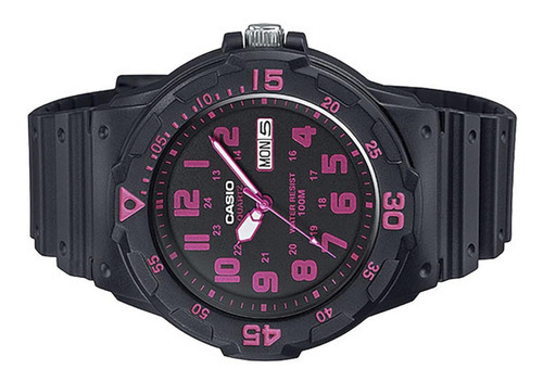 Reloj Casio Mrw-200h-4cv Analogo Fucsia 10 Bar Unisex