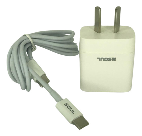 Cargador Viajero Pd+usb Tipo C A Tipo C Color Blanco