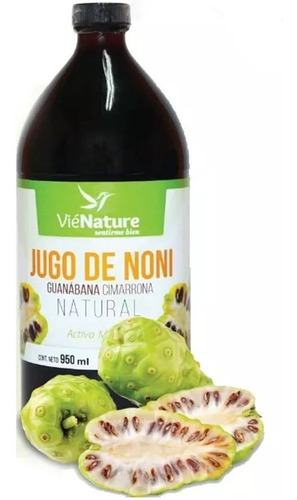 Pack 6 Jugos De Noni Puro Natural Y Saludable Guanabana