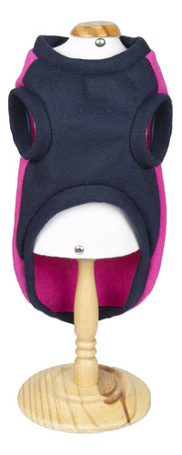 Agasalho De Inverno Soft Pink/marinho Tamanho G Para Cachorro de 6 a 8kg