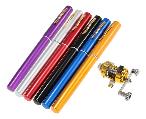 Mini Carrete De Pesca Combo Kit De Caña De Pescar Y