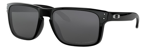 Óculos de sol Oakley Holbrook Standard armação de o matter cor polished black, lente black de plutonite prizm, haste polished black de o matter - OO9102