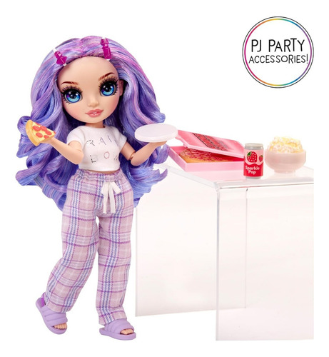 Muñecas Rainbow High Junior Pijama Party Violet 120360 Wabro