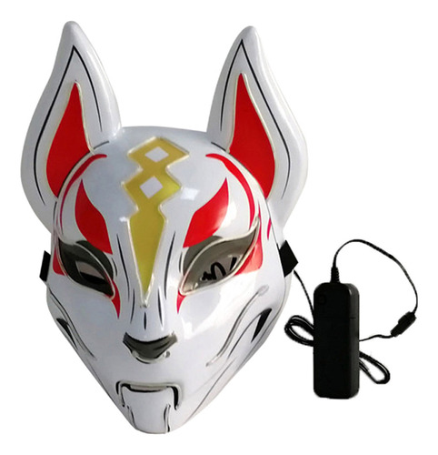 Máscara Protectora Facial Led Fox Neon Glowing 10 A Todo Col