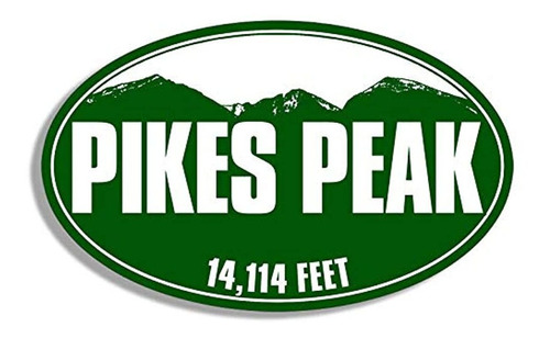 Imán Ovalado ''pikes Peak'' Logotipo De Escalada De Senderis