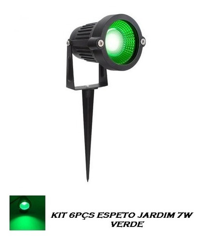 Kit 6pçs Espeto Jardim Cob 7w Resistente A Água Bivolt