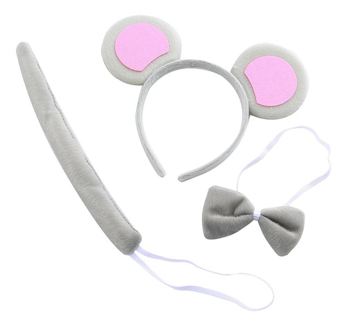 Diadema De Orejas De Rata Y Conjunto De Bowknot, Orejas De
