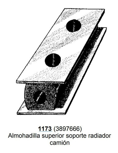 Almoadilla Superior Soporte Radiador. Chev. Camion 1173