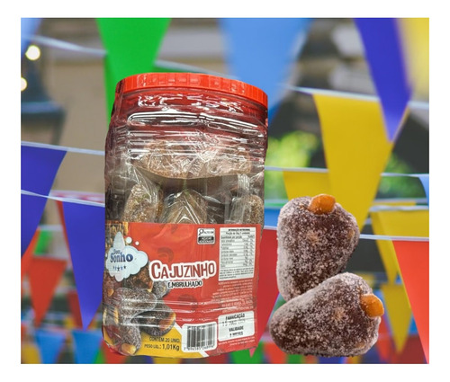 Doce De Caju Cajuzinho Pote De 1kg C/ 20 Un Festa Junina