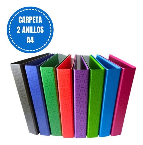 Imagen 2 de 9 de Carpeta A4 2 Anillos 20 Mm Colores Calidad Premium
