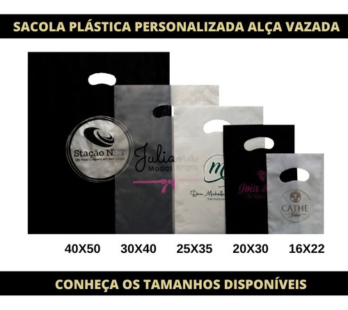 Sacola Plástica Personalizada 16x20 (0,12) Promoção 500 Unid