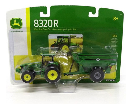 Tractor John Deere 8320r Con Remolque Granelero Escala 1:64