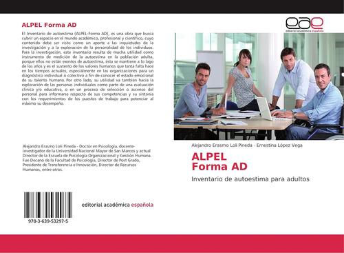 Libro: Alpel Forma Ad: Inventario Autoestima Adultos