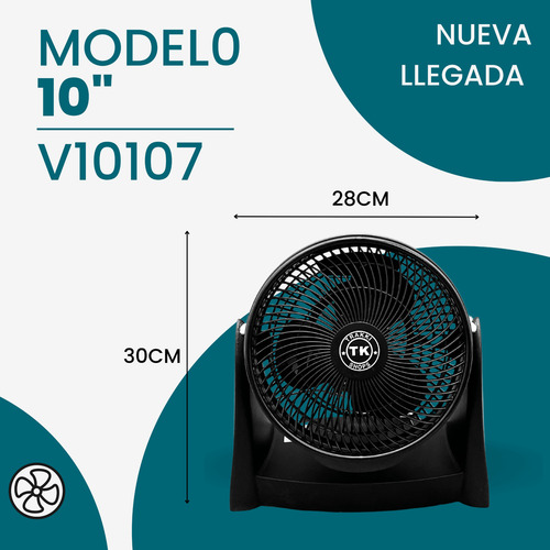 Ventilador De Escritorio 10 Pulgadas 3 Velocidades
