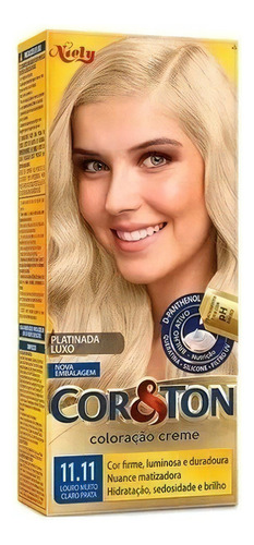 Kit Tintura Cor&ton Louro Muito Claro Prata 11.11 180g Niely