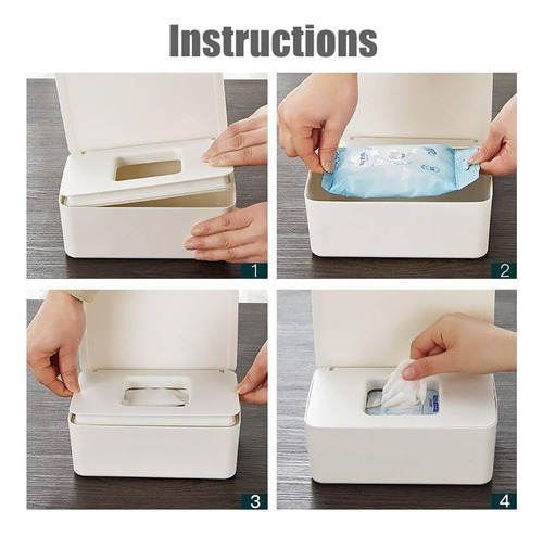 Dispensador De Toallitas, Estuche De Papel Seco Y Húmedo, A