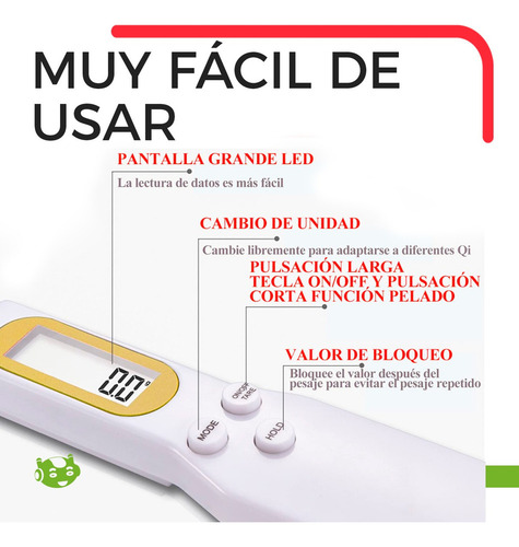 A Cuchara Bascula Medidora Gramera Digital Lcd De Cocina