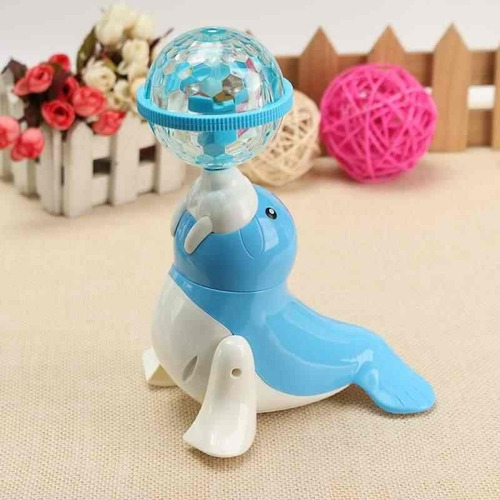 Juguete Didactico Lobo Marino Musical Con Esfera De Luz Bebe