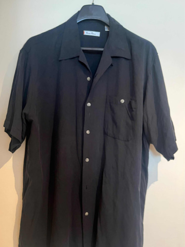 Camisa Negra 100% Algodón Importada Hombre  Xl Exc Est