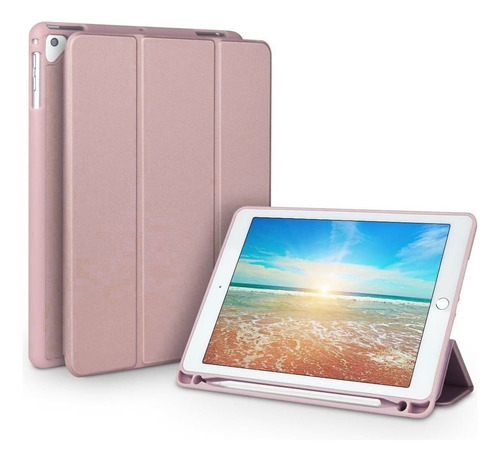 Case Buhore Para iPad Air 2 A1566 A1567 C/ Pen Holder Rosa