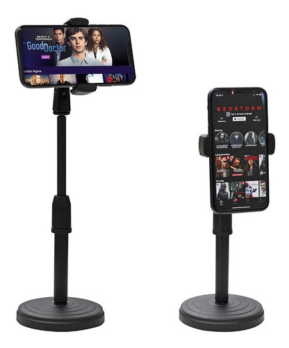 Imagem 1 de 2 de Suporte Tripé Celular Smartphone Mesa Portátil Selfie 360º