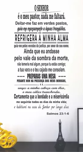 Adesivo Versículo Salmo 23: 1-6 - ( Cod - 0101 )