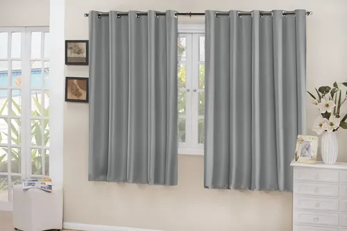 Cortina Blackout Em Tecido 2,80 X 1,80 Corta Luz 100% Cor Cinza-escuro
