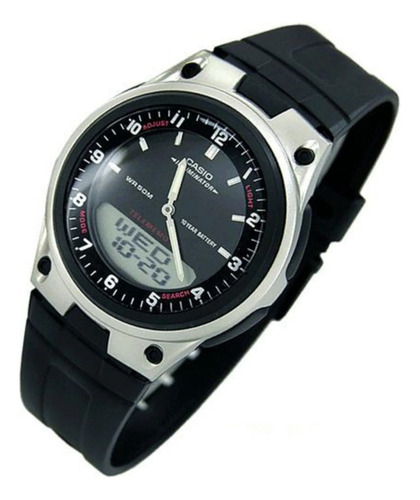 Reloj Casio Collection Aw-80 Analógico-digital Fondo Negro