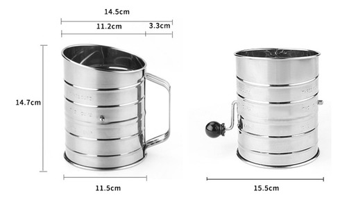 Colador De Harina De 3 Tazas, Colador, Utensilios De Cocina,