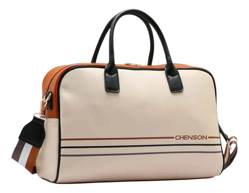 Bolsa Feminina Chenson Mala De Mão Com Alça Transversal Cor Off White Cg85010