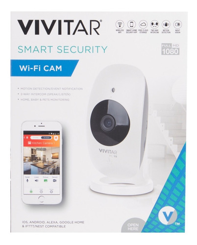 Camara Wifi Vivitar Ipc113 Fullhd App Gratis Detector De Mov