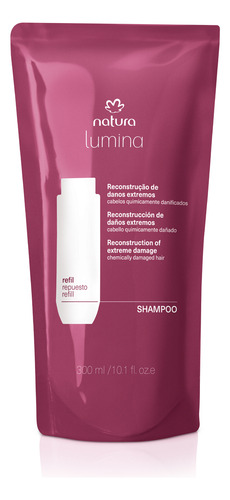 Shampoo Reconstrutor Danos Extremos Lumina Natura Kit 2 Unid