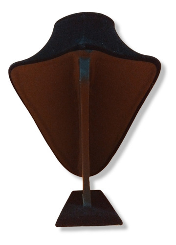 Imagen 2 de 7 de Exhibidor De Collares Bijou Terciopelo Negro C/ Base 25cm