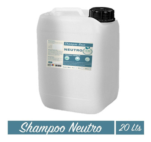  Shampoo Neutro Base Transparente 20 Lt Sin Esencia Sin Aroma