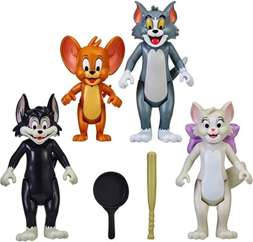 Figura De Tom & Jerry De 3    - Paquete De Cuatro, Multicolo