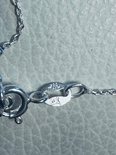 Pulsera Denario De Plata 925 Italiana Con Dije De Cruz Plateado 43.18 Cm 45.72 Cm