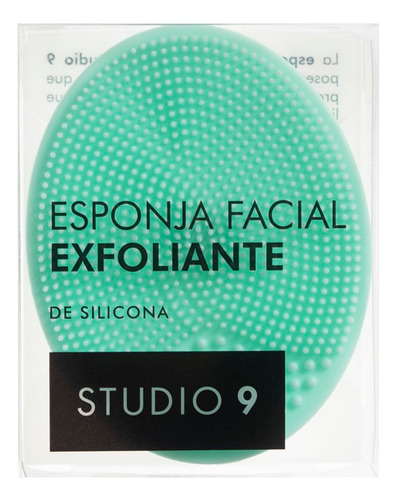 Esponja Facial Studio 9 De Silicona Redonda Acqua