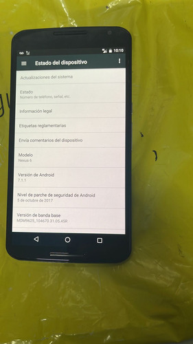 Motorola Nexus 6 Xt1100 Blanco Muy Buen Estado Y Funcional. Libre¡¡ (Usado)