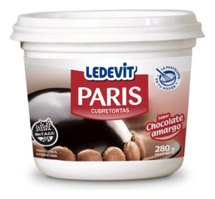 Chocolate Cubre Tortas Pasta Paris Ledevit X 250 G