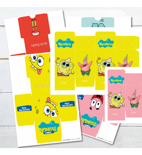 Kit Imprimible Personalizado Bob Esponja, Cumpleaños