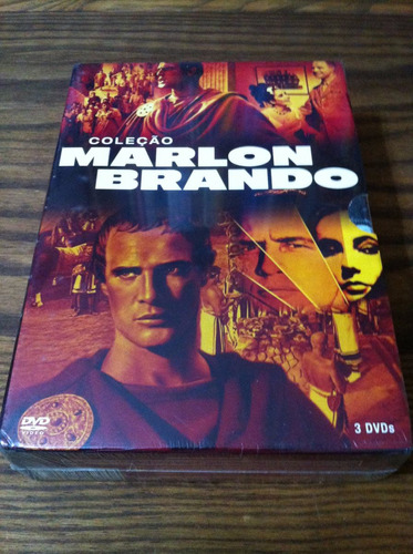 Box Dvd Novo Lacrado Coleção Marlon Brando - 3 Discos