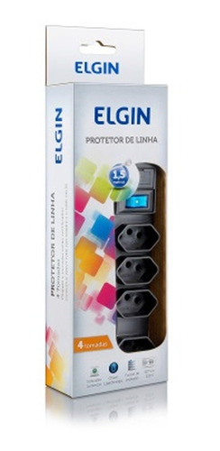 Filtro De Linha 4 Tomadas Fl305, 1,50m Elgin - 46rfl3040000