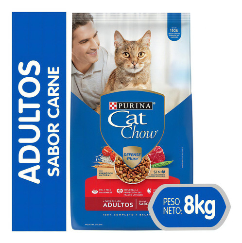 Cat Chow® Adultos Carne 8 Kg