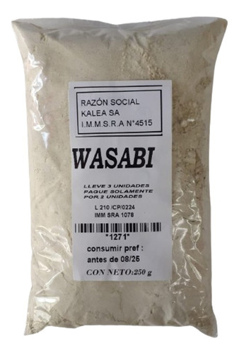 Wasabi 250 G Lleve 3 Pague Solo 2