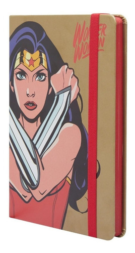 Cuaderno Wonder Woman A5 Tapa Dura Rayado 96 Hojas Mooving